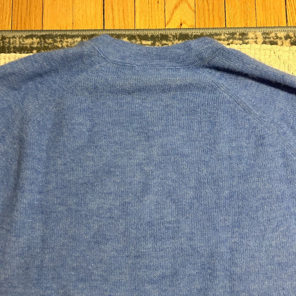 Madewell XXL Blue V-Neck Alpaca Blend Sweater - Picture 5 of 5